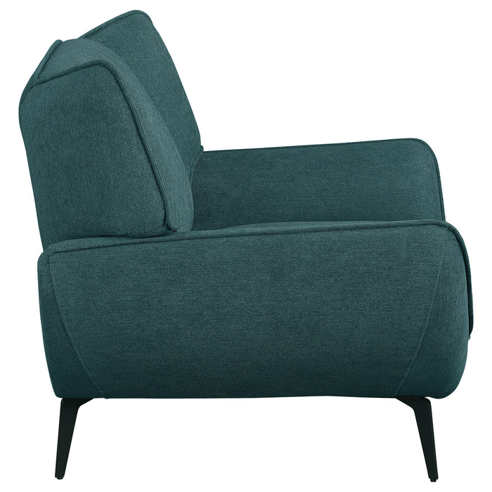 Grenada - Upholstered Flared Arm Accent Chair - Teal Blue