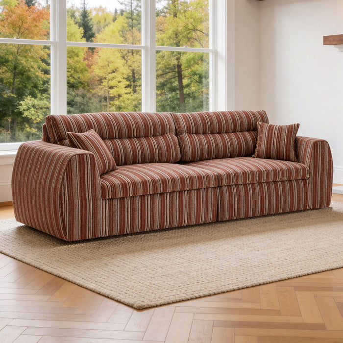 3 Seater, Couch With Throw Pillows For Living Room