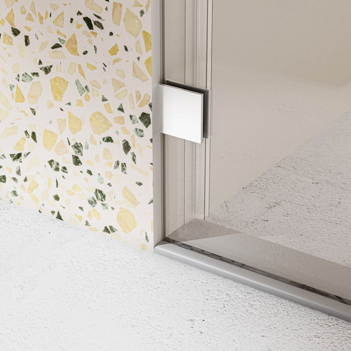 Frameless, Single Sliding Soft Close Shower Doors, 5/16" Sgcc Tempered Glass