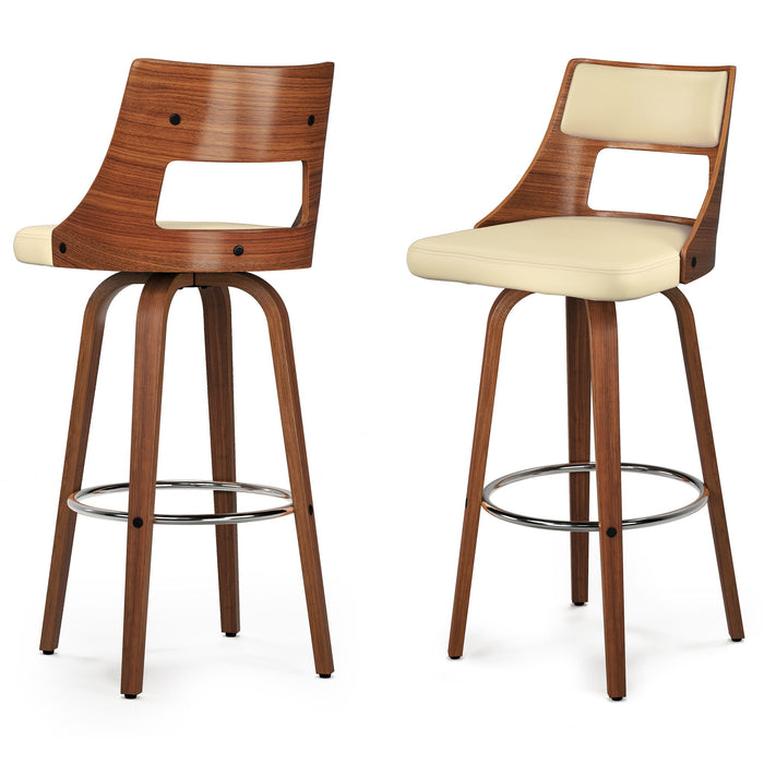 Dallyn - Swivel Bar Stool (Set of 2) - Cream