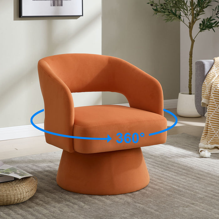 Swivel Barrel Chair With 360 Degree Rotation