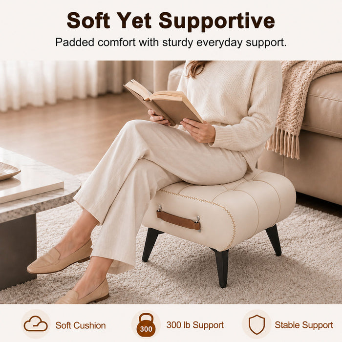 Minimalist Footstool With Hidden Storage
