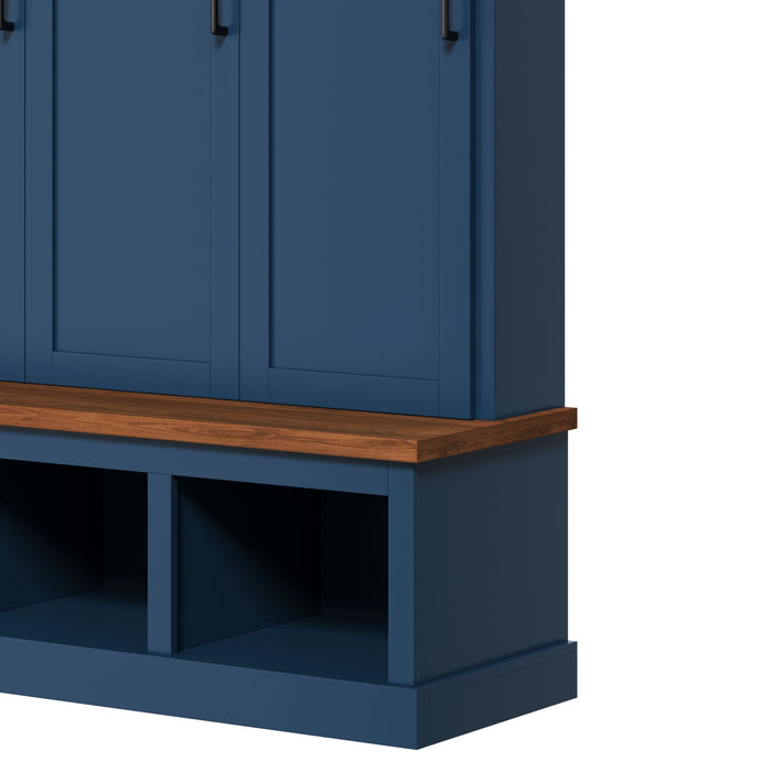 Classic Arched Design Hall Tree With 3 Hidden Storage