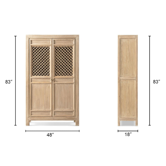 Arden - 2 Door Bookcase Storage Cabinet - Natural