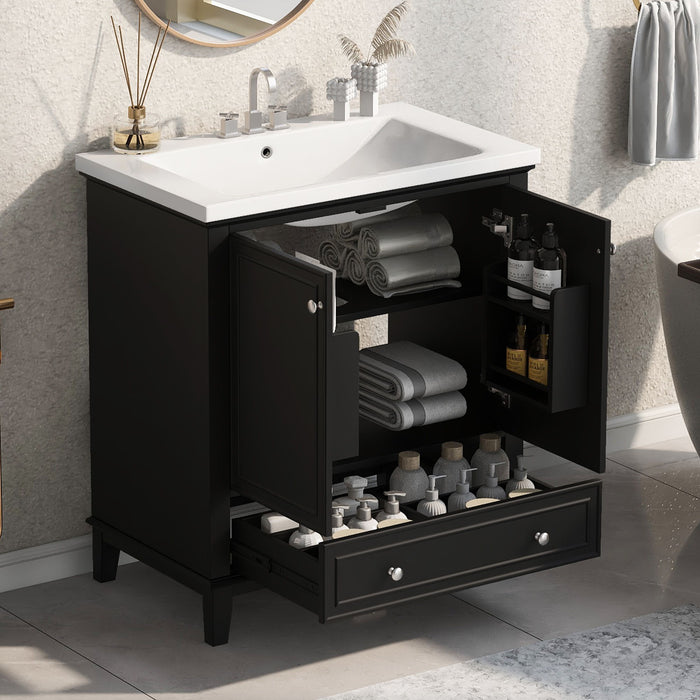 Modern Bathroom Vanity With Sink Combo, Multi Functional Cabinet With Doors And Drawer