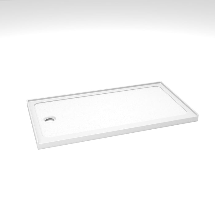 Shower Base Drain With Single Threshold Design