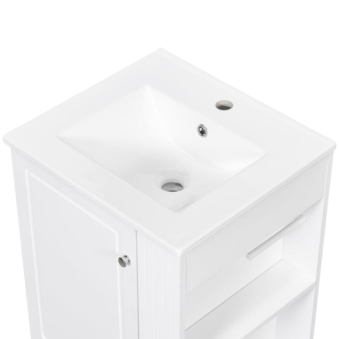 Modern Freestanding Bathroom Vanity With Sink, Soft-Close Drawer, Towel Bar
