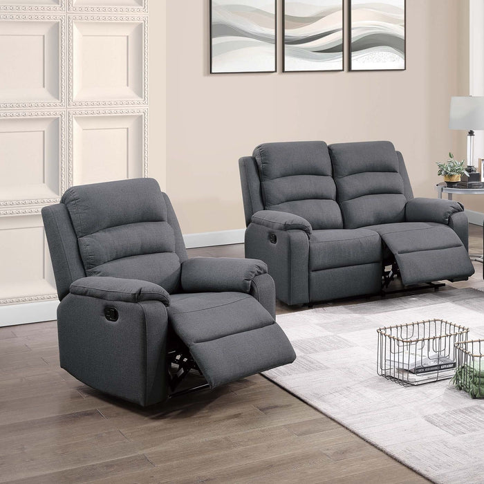 Modern Living Room Set With Manual Recliner