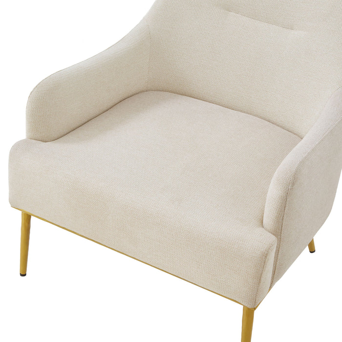 Modern Elegance Accent Chair With Curved Backrest