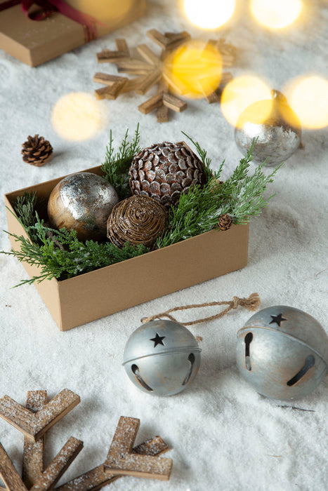 Christmas Ball Ornaments, Wood Decorative Hanging Ball Christmas Tree Ornaments For Holiday Party Decorations