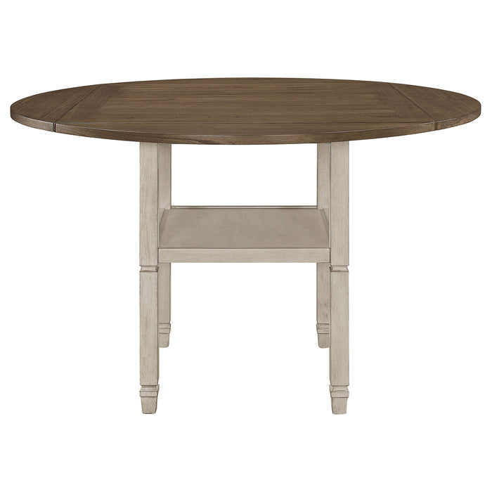 Bentley - Extension Dining Table With Storage Shelf - Rustic White