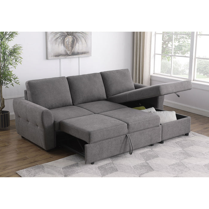 Kenna- Sleeper Sectional Sofa With Storage Ottoman