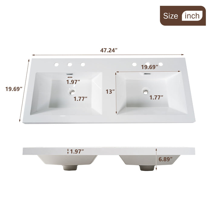 Modern Wall Mounted Bathroom Vanity, Soft Close Doors