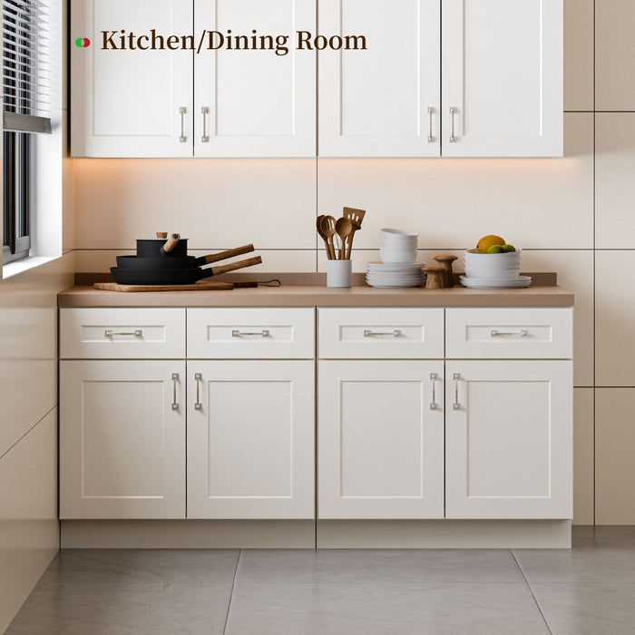 Shaker Wall Cabinet With Soft Close Hinges, Adjustable Shelves, Double Door