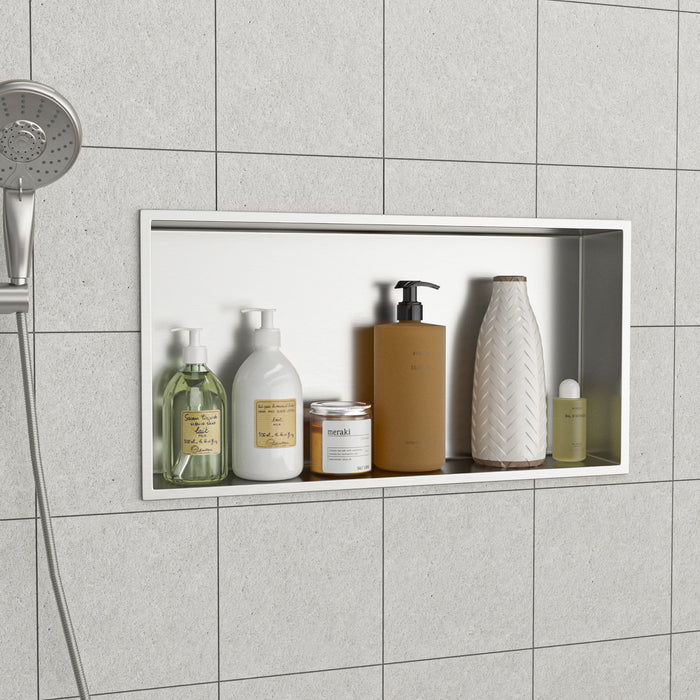 Stainless Steel Shower Niche With Seamless Design For Bathroom Storage