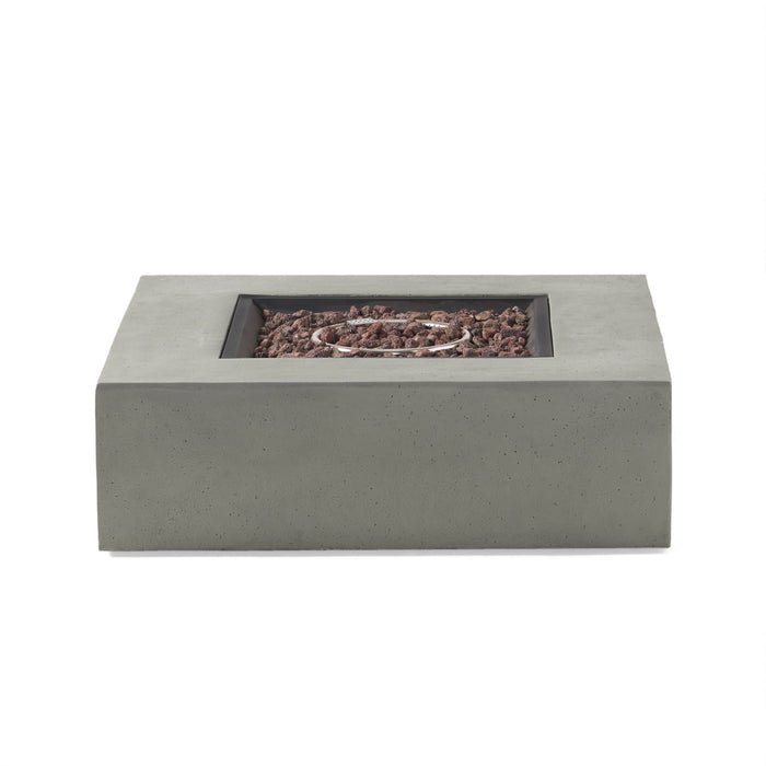 Modern 50,000 Btu Square Fire Table With Propane Tank