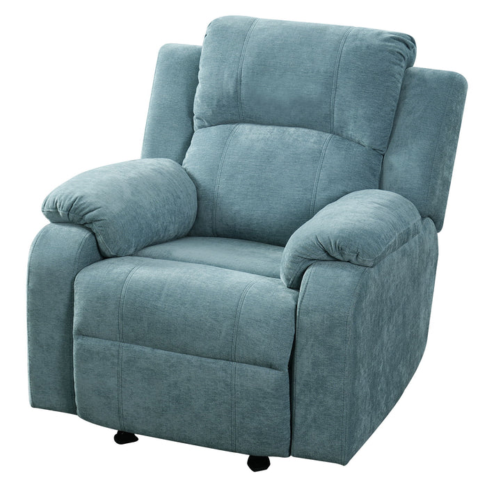 Upholstered Manual Recliner Chair With 3 Adjustable Backrest Positions