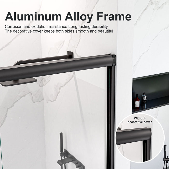 Modern Semi Frameless Double Sliding Shower Door