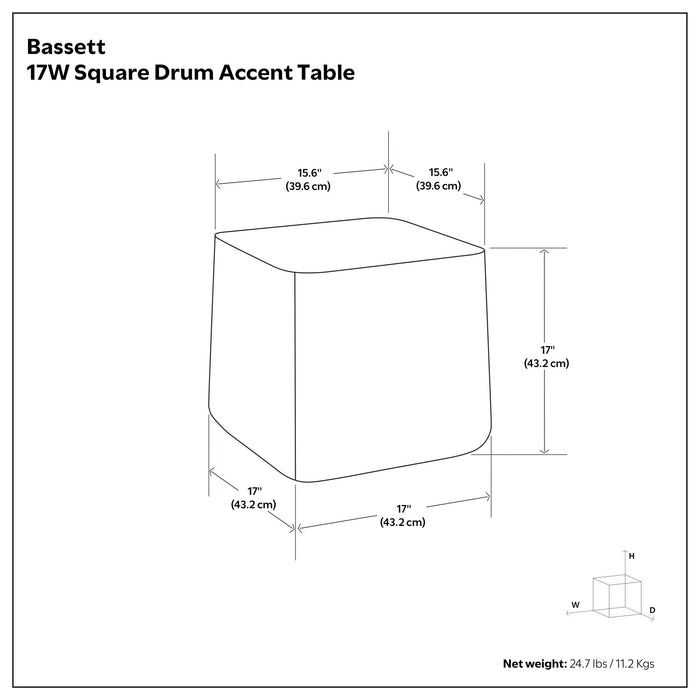 Bassett - Cast Aluminum Side Table - Brown
