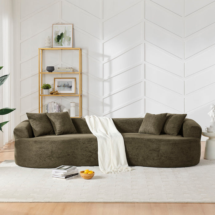 4 Seater Curved Cloud Sectional Sofa