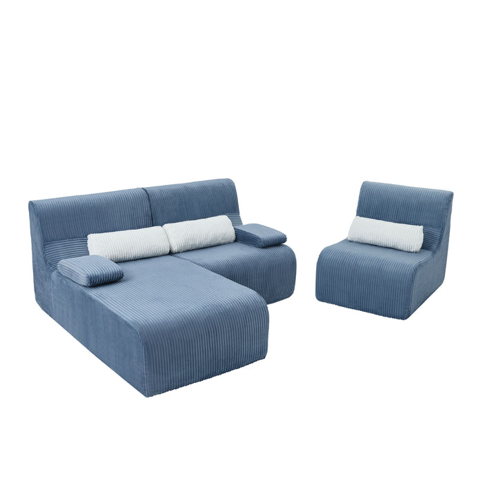 Oversized Sectional Sofa, Living Room Seating With Modular Design