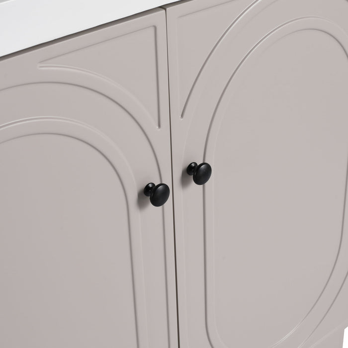 Modern Freestanding Bathroom Vanity With Soft Close Cabinet Doors