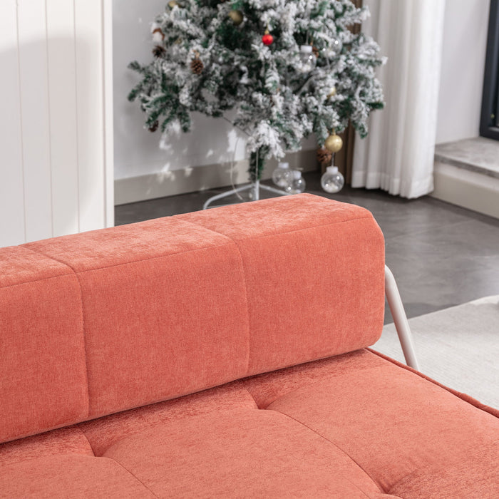 Folding Sofa With Removable Back Cushion, Convertible Futon Sleeper Chair