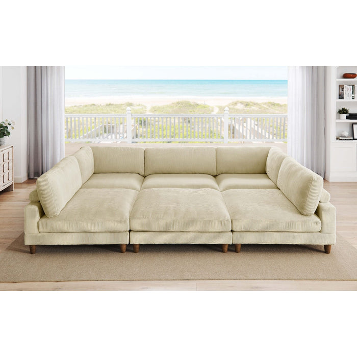 Modern Modular Sectional With Adjustable Back Support