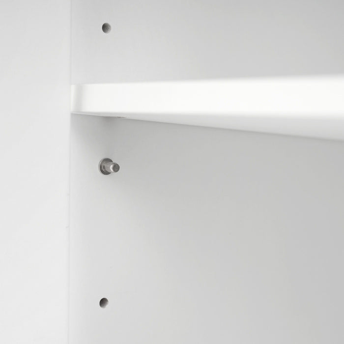 Freestanding Tall Bathroom Cabinet With Soft Close Doors And Adjustable Shelves