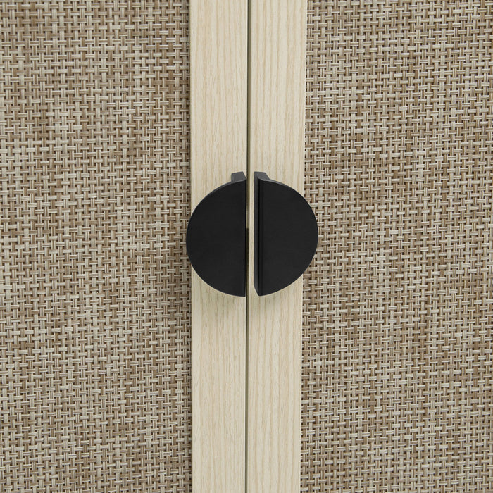 Rattan 2 Door Cabinet, Suitable For Bedroom - Natural