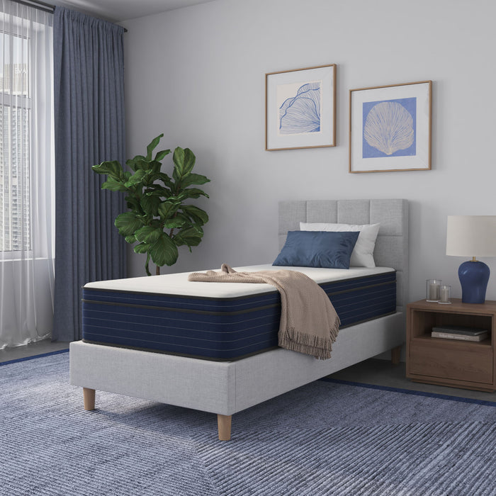 12" Medium Firm Euro Top Hybrid Cooling Gel Infused Pocket Spring And Memory Foam Mattress