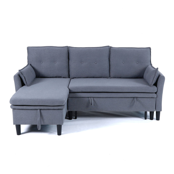 L-Shaped Reversible Chaise Sectional Sofa With Storage
