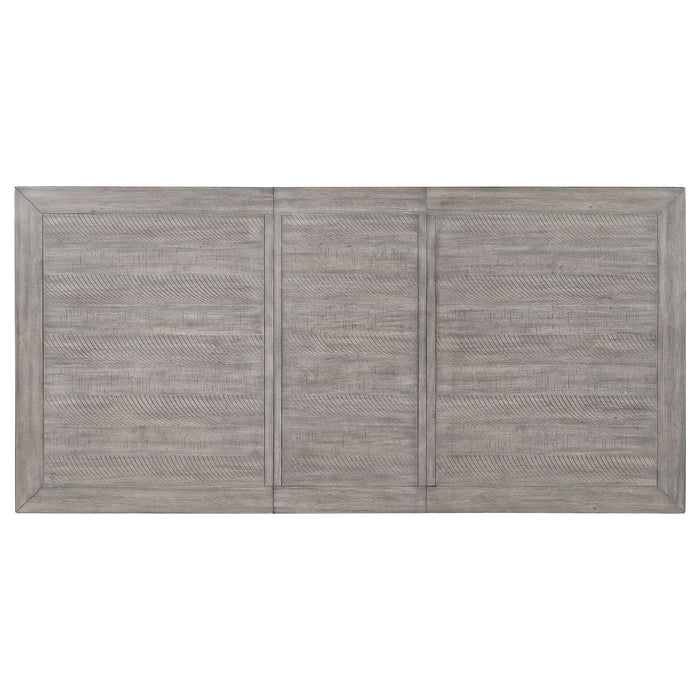 Centera - Rectangular Dining Table With Extension Leaf - Gray
