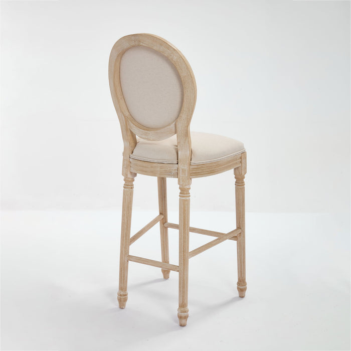 French Country Bar Chairs & Round Back (Set of 2)