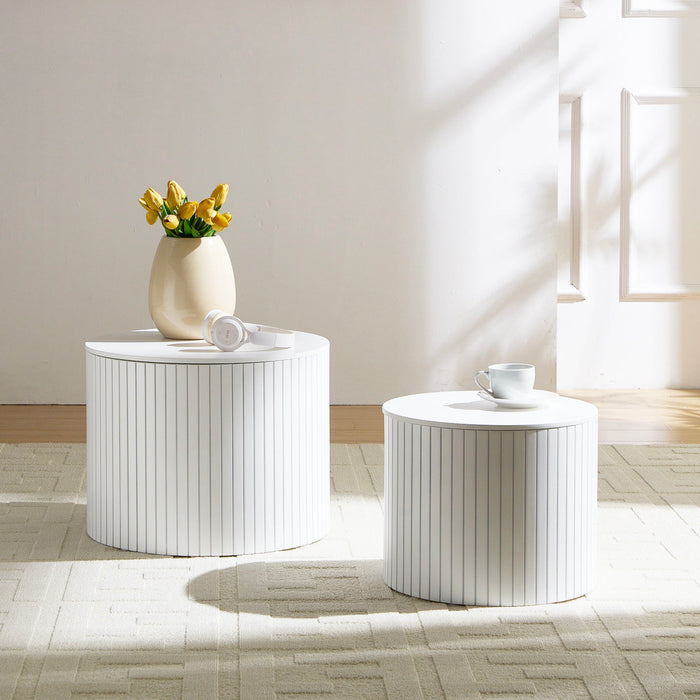 Handcrafted Nested Table Set, 2 Pieces