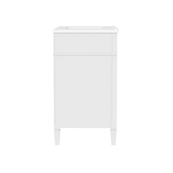 Bathroom Vanity With Top Sink, 2 Drawers, Tip Out Drawer