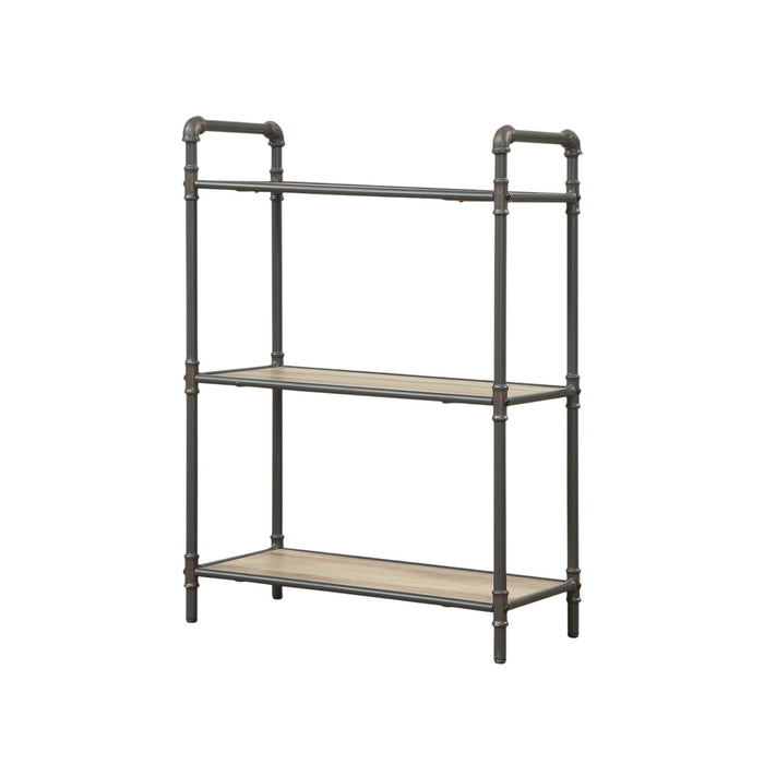 Itzel - Antique Bookshelf - Gray / Oak