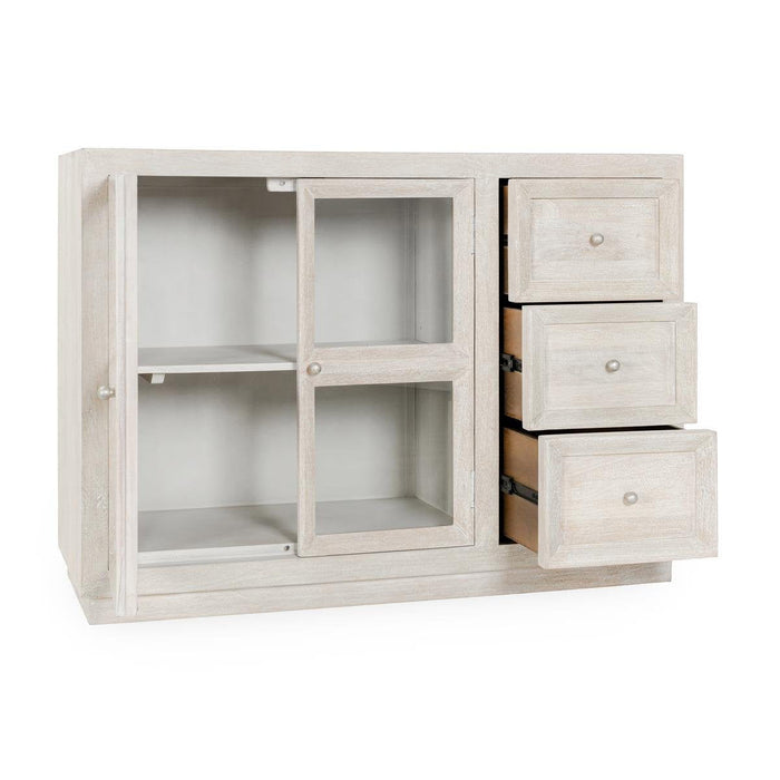 Isha - 3 Drawers 2 Door Cabinet - Creamwood