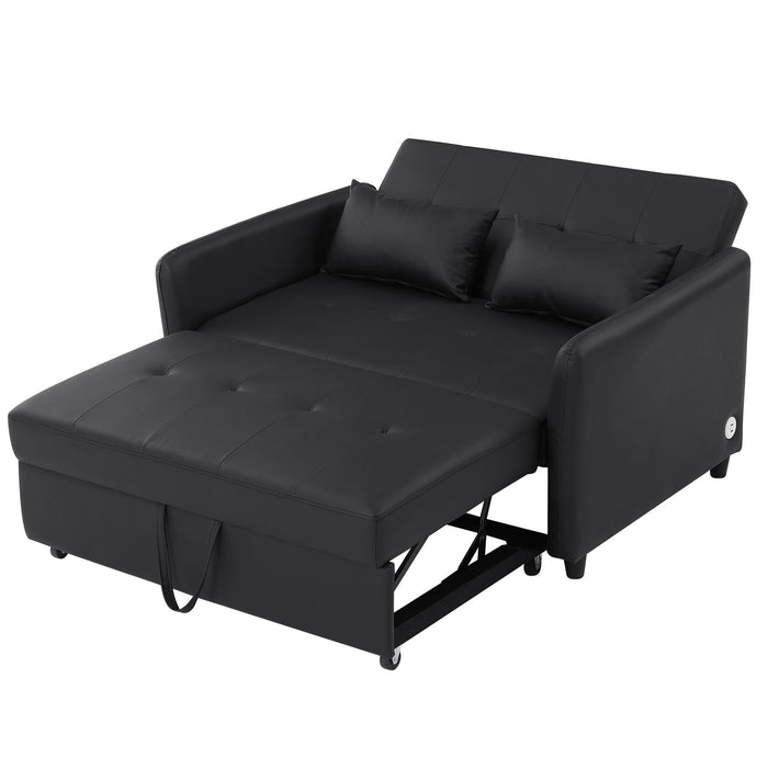 Convertible Sleeper Bed, Adjustable Oversized Armchair With 3 USB Ports