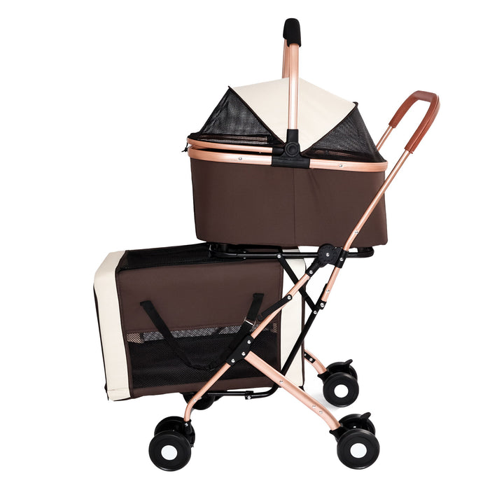 Double Pet Stroller For Dogs And Cats