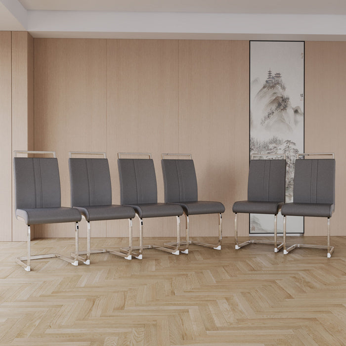 Modern Dining Chairs With Padded Seat, High Back