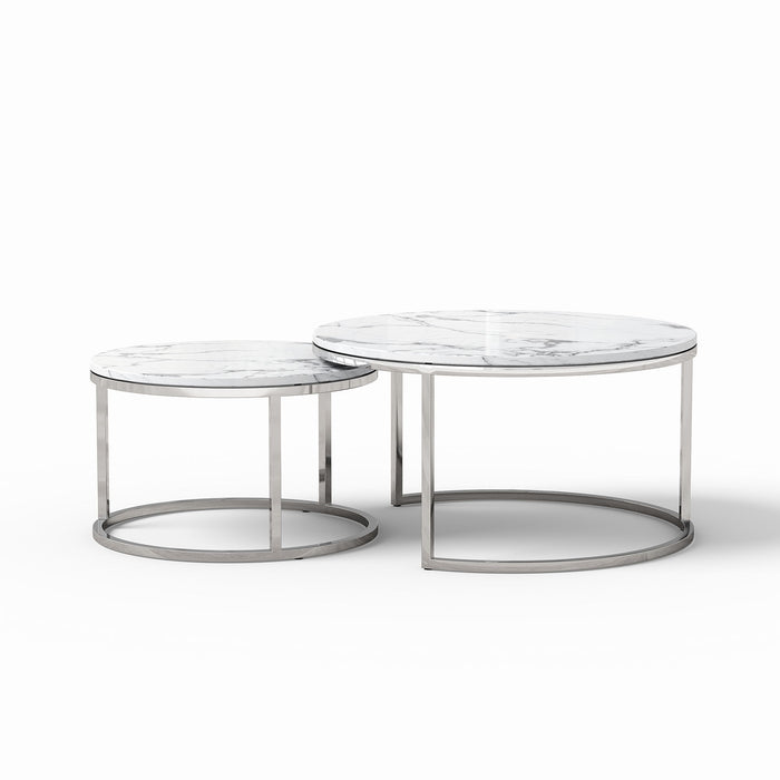 2 Piece Nesting Coffee Table Set For Living Room