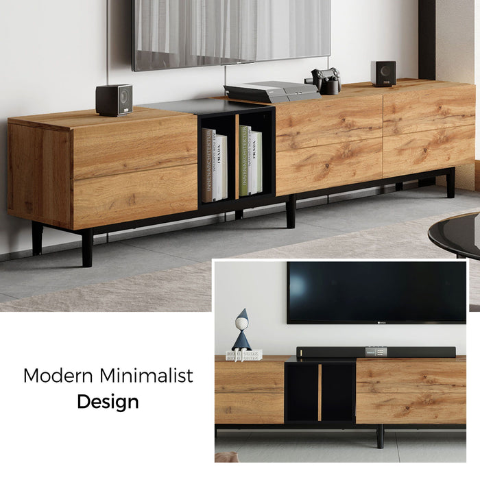 TV Stand With 3 Doors, Media Console Table