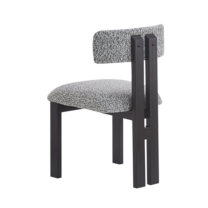 Modern Upholstered Armless Dining Chairs With Metal Legs