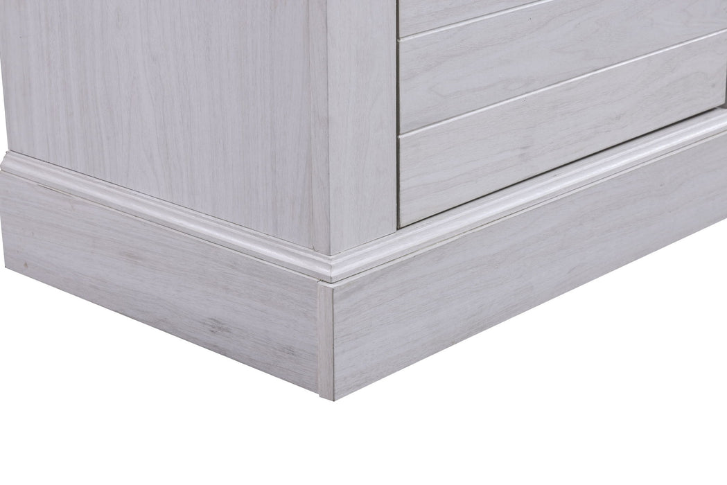 Terra - TV Stand Console With Fireplace - White Walnut