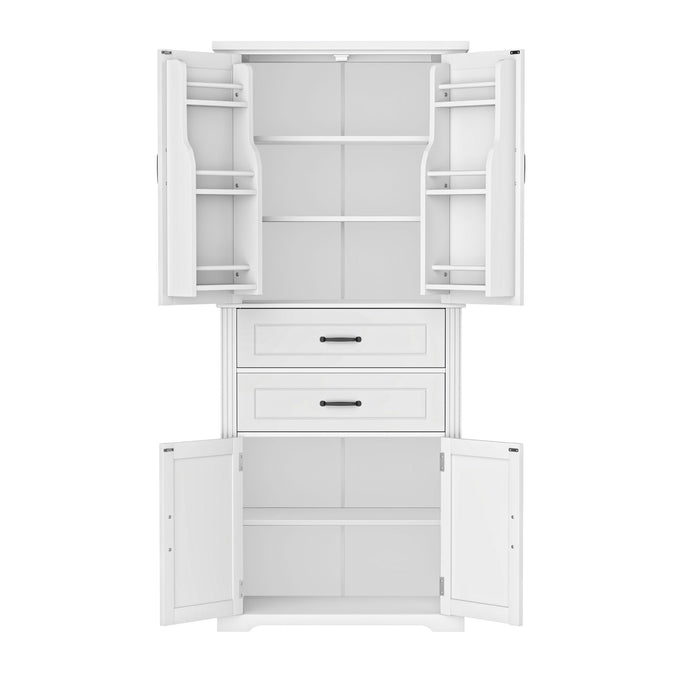 Elegant Multi Functional Storage Cabinet With Slide Rail Drawers, Adjustable Shelves
