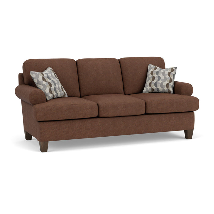 Moxy - Fabric Sofa, T-Shaped Seat Cushion, Curved Sock Arms