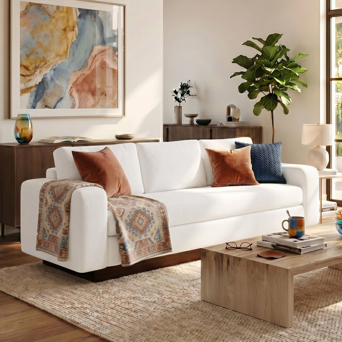 Modern 3 Seater Sofa, Living Room Couch