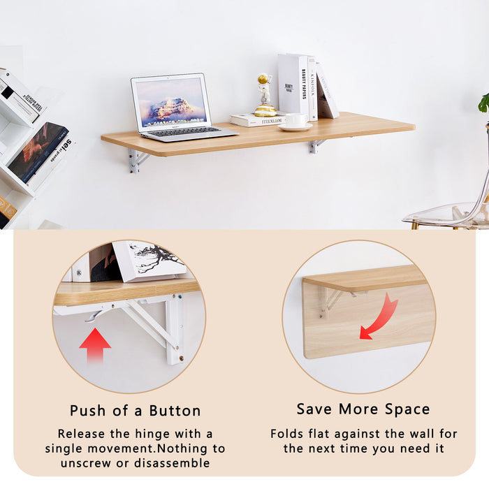 Folding Table Wall Mounted Folding Table For Small Spaces, Fold Down Desk, Workbench
