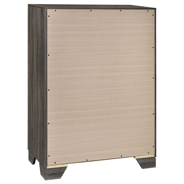 Funston - 4 Drawer Chest Of Drawers With Bar Handles - Brown Oak